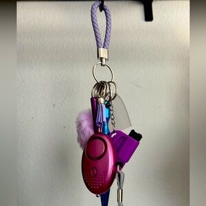 Purple and Blue Safety Keychain